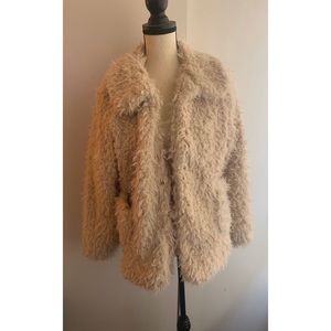 Faux Fur Beige Coat